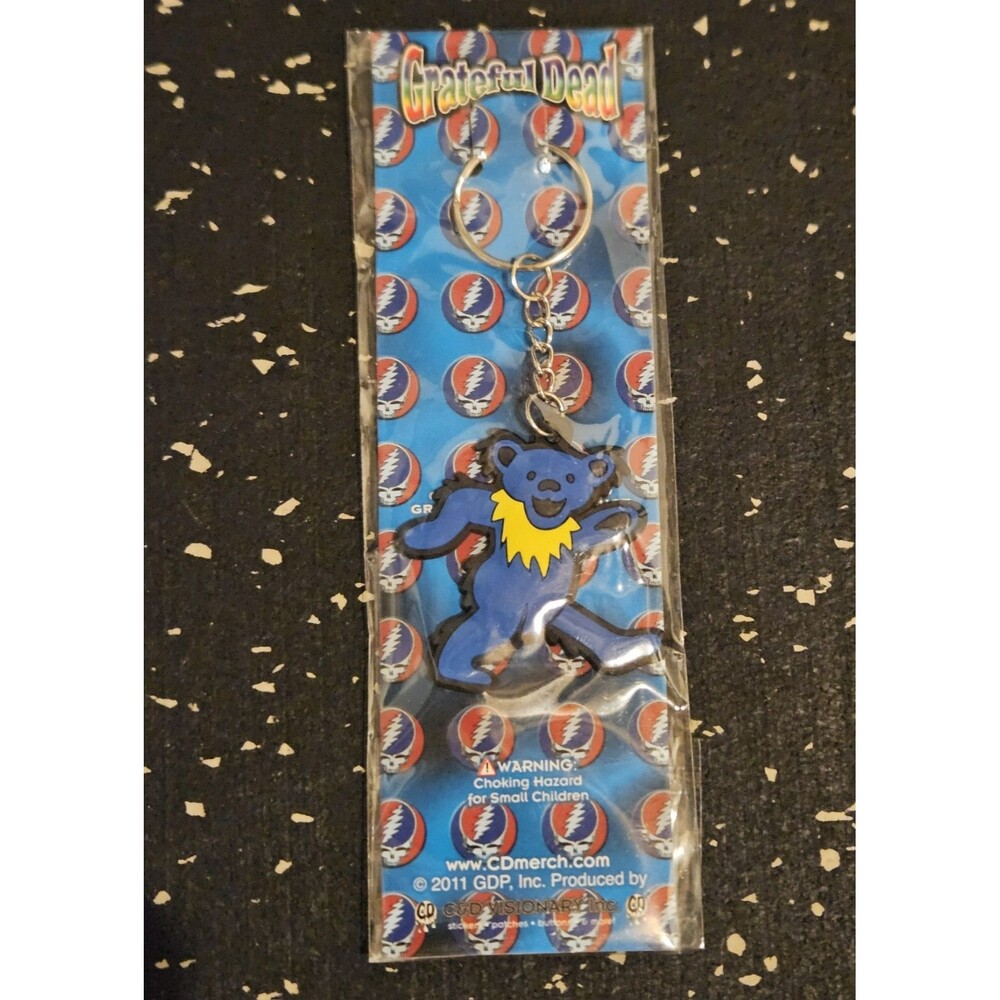 Keychain - Grateful Dead Blue Jerry Dancing Bear 2011 new unopened